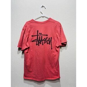 stussy t shirt pastel pink large
